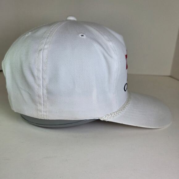 Vintage Chevrolet Genuine Chevy Logo Rope Snapback Hat White Red YoungAn OSFA - Picture 4 of 10